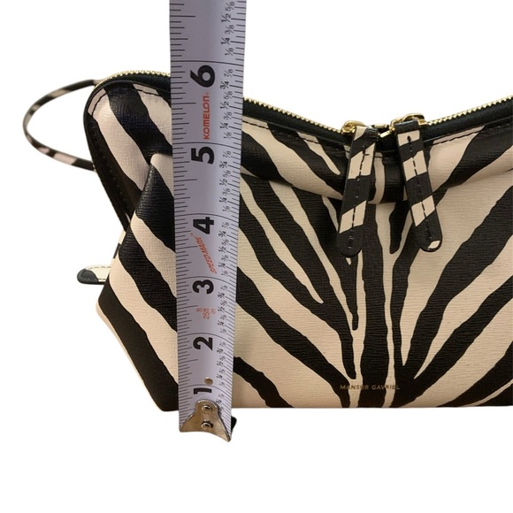 Mansur Gavriel black Mini M Frame Leather Crossbody Bag Zebra NWT - Picture 11 of 12
